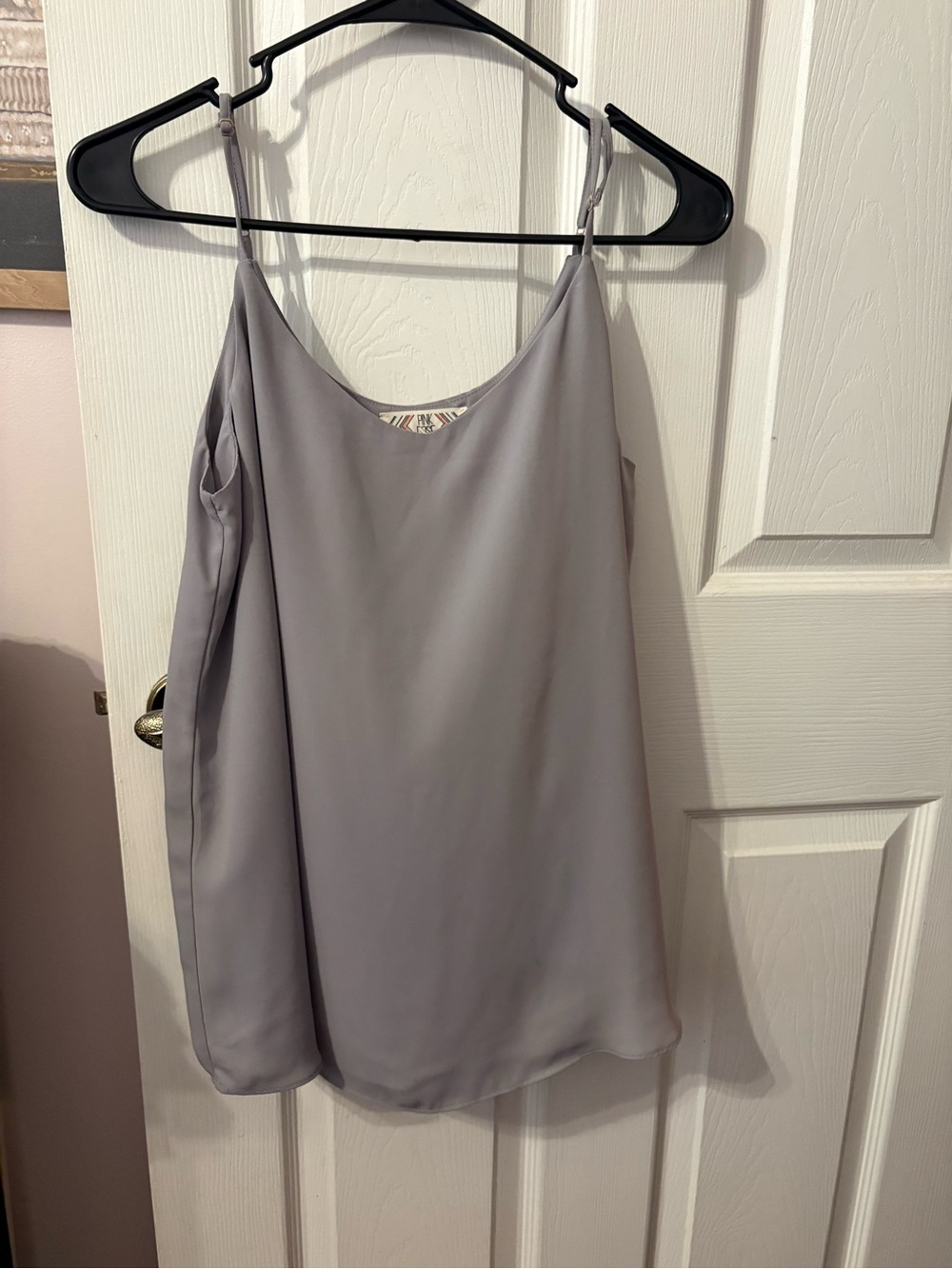 Pink Rose Light Gray Sleeveless Cami